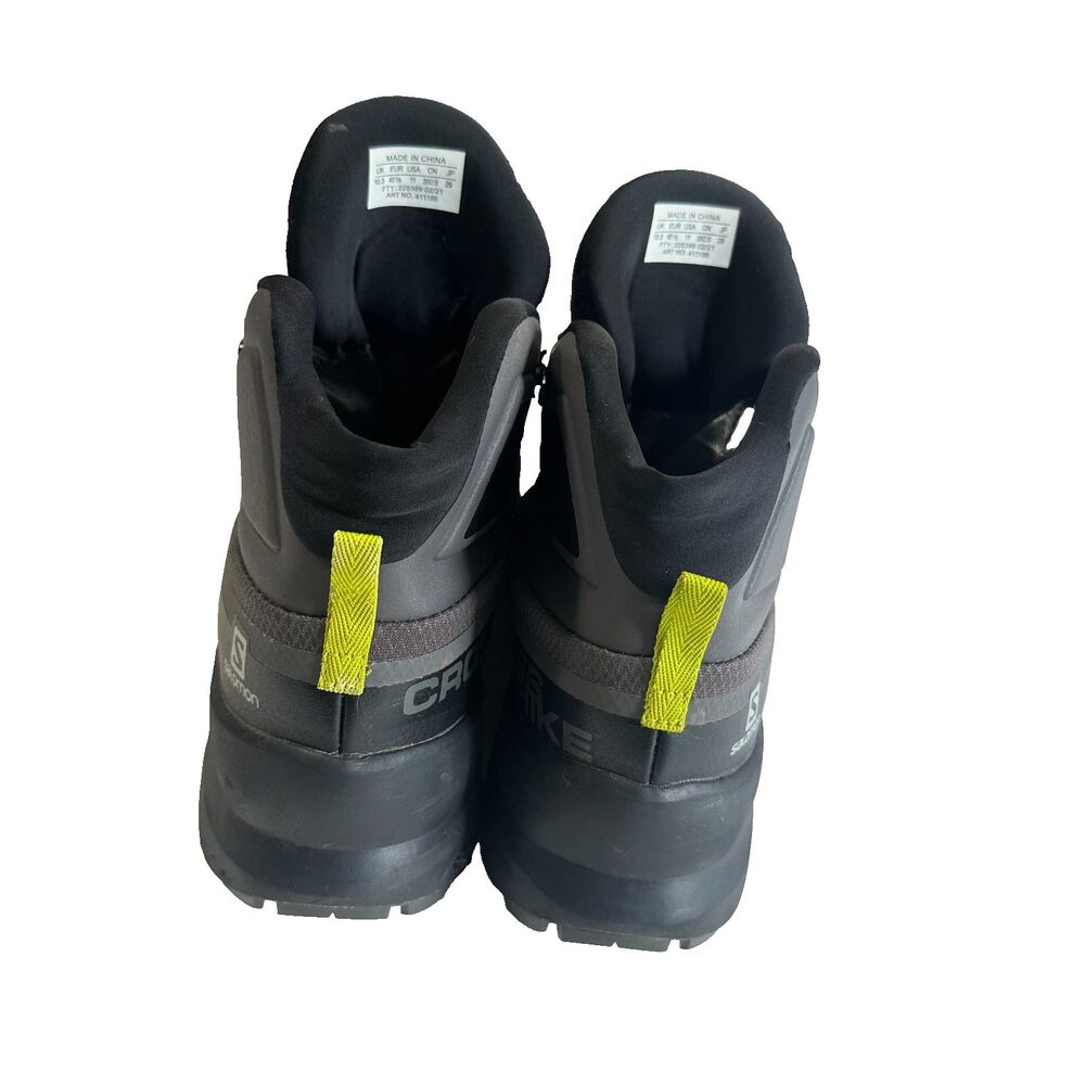 Salomon Cross Hike Mid GTX Men's Size 11 Hiking Boots Gore-Tex Gray Black Lime - Picture 4 of 11
